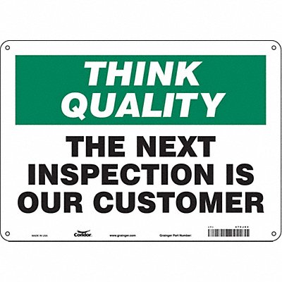 CONDOR 475J62 Safety Sign 10 in x 14 in Aluminum