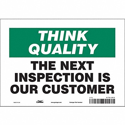 CONDOR 475J65 Safety Sign 7 inx10 in Vinyl