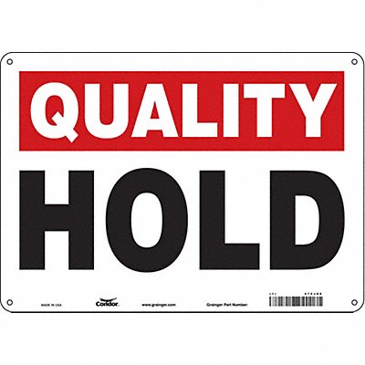 CONDOR 475J88 Safety Sign 10 inx14 in Polyethylene