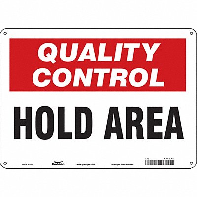 CONDOR 475J94 Safety Sign 10 inx14 in Polyethylene