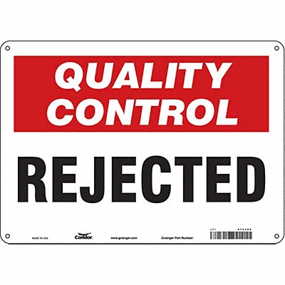 CONDOR 475J98 Safety Sign 10 in x 14 in Aluminum