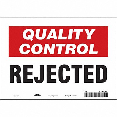 CONDOR 475K02 Safety Sign 7 in x 10 in Vinyl