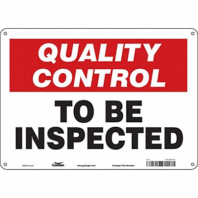 CONDOR 475K13 Safety Sign 10 in x 14 in Polyethylene