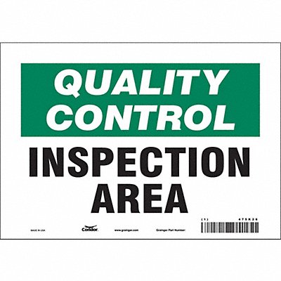 CONDOR 475K26 Safety Sign 7 in x 10 in Vinyl