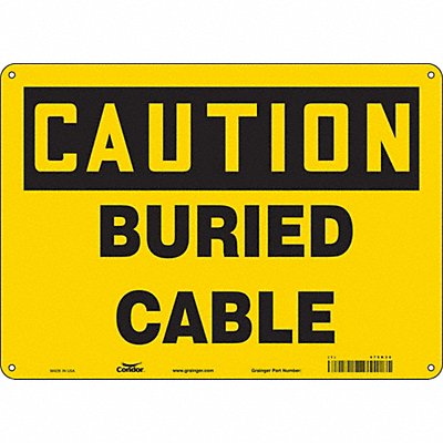 CONDOR 475K38 J8809 Safety Sign 10 inx14 in Polyethylene
