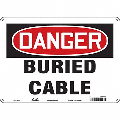 CONDOR 475K65 Safety Sign 10 in x 14 in Vinyl