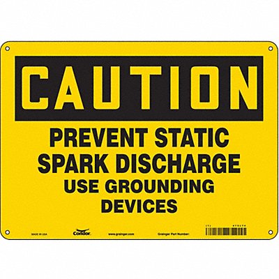 CONDOR 475L74 Safety Sign 10 inx14 in Polyethylene