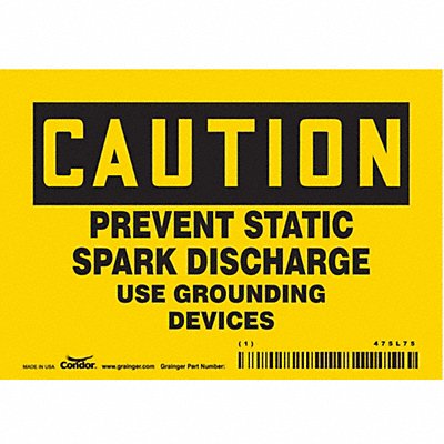 CONDOR 475L75 Safety Sign 3.5in x 5in Vinyl