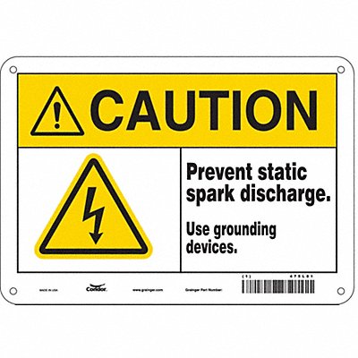 CONDOR 475L81 Safety Sign 7 inx10 in Polyethylene