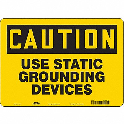 CONDOR 475M08 Safety Sign 10 in x 14 in Polyethylene
