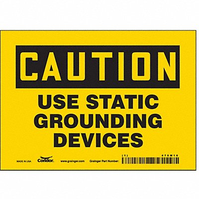 CONDOR 475M10 Safety Sign 5 in x 7 in Vinyl