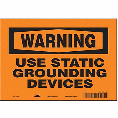 CONDOR 475M19 Safety Sign 7 inx10 in Vinyl