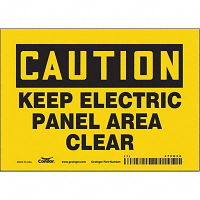 CONDOR 475N28 Safety Sign 5 inx7 in Vinyl