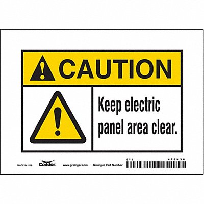 CONDOR 475N36 Safety Sign 5 inx7 in Vinyl