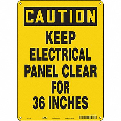 CONDOR 475N50 Safety Sign 14 inx10 in Polyethylene