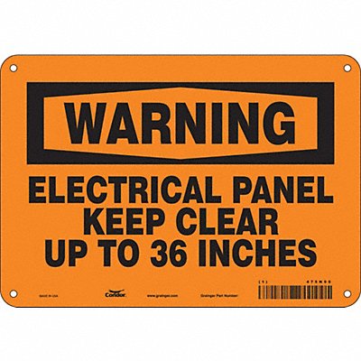 CONDOR 475N95 Safety Sign 7 inx10 in Polyethylene