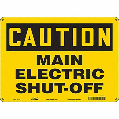 CONDOR 475P64 Safety Sign 10 in x 14 in Polyethylene