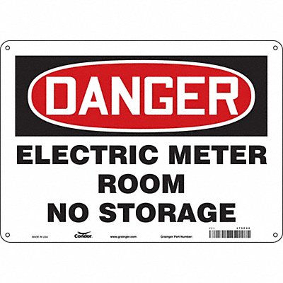 CONDOR 475P92 Safety Sign 10 inx14 in Aluminum