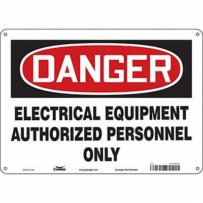 CONDOR 475R46 Safety Sign 10 inx14 in Polyethylene