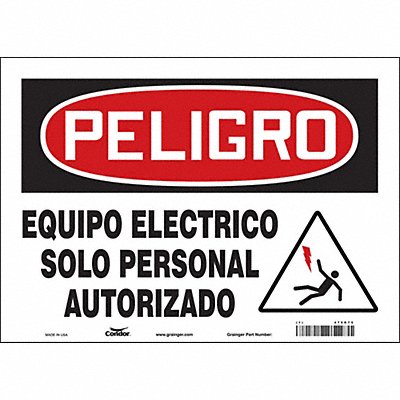 CONDOR 475R75 Safety Sign 10 in x 14 in Vinyl