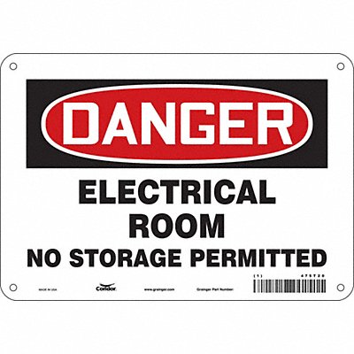 CONDOR 475T20 Safety Sign 7 inx10 in Polyethylene