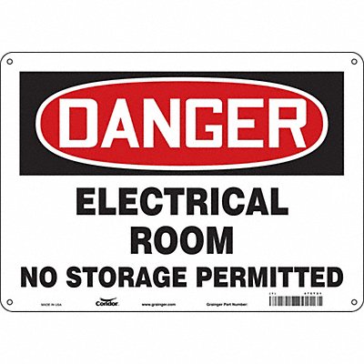 CONDOR 475T21 Safety Sign 10 inx14 in Polyethylene
