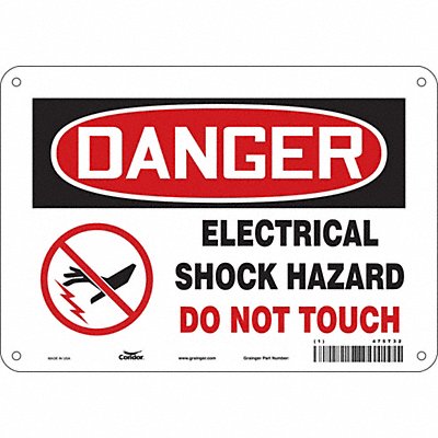 CONDOR 475T32 Safety Sign 7 inx10 in Polyethylene