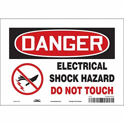 CONDOR 475T34 Safety Sign 7 inx10 in Vinyl