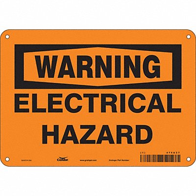 CONDOR 475U27 Safety Sign 7 inx10 in Polyethylene