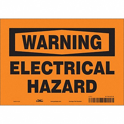 CONDOR 475U29 Safety Sign 7 inx10 in Vinyl