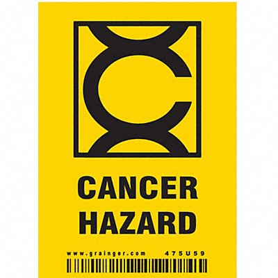 CONDOR 475U59 Safety Sign 4in x 2.875in Vinyl PK25