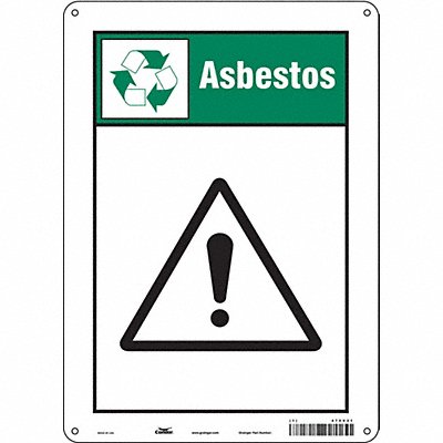 CONDOR 475V31 Safety Sign 14 in x 10 in Polyethylene