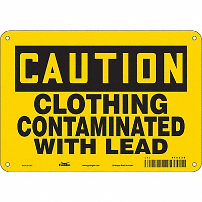 CONDOR 475V36 Safety Sign 7 inx10 in Polyethylene