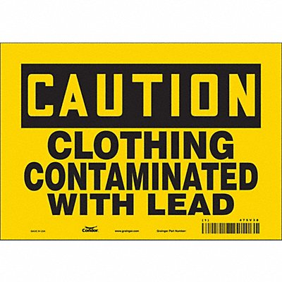 CONDOR 475V38 Safety Sign 7 in x 10 in Vinyl