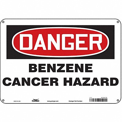 CONDOR 475V70 Safety Sign 7 in x 10 in Aluminum