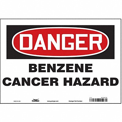 CONDOR 475V75 Safety Sign 7 inx10 in Vinyl
