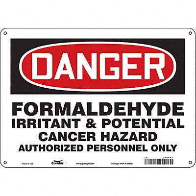 CONDOR 475V84 Safety Sign 10 inx14 in Aluminum
