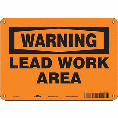 CONDOR 475W16 Safety Sign 7 inx10 in Polyethylene