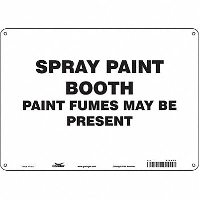 CONDOR 475W30 Safety Sign 10 in x 14 in Aluminum
