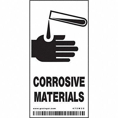 CONDOR 475W35 Safety Sign 4 in x 2 in Vinyl PK25
