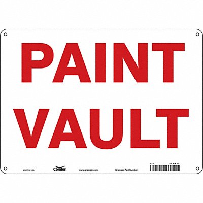CONDOR 475W37 Safety Sign 10 inx14 in Aluminum