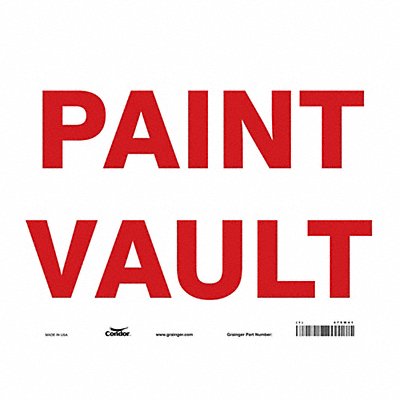 CONDOR 475W41 Safety Sign 10 in x 14 in Vinyl