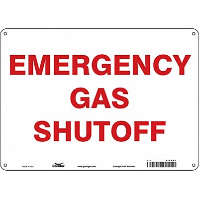 CONDOR 475W45 J8159 Safety Sign 10 in x 14 in Polyethylene