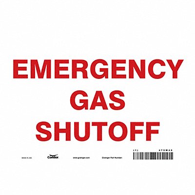 CONDOR 475W46 J8159 Safety Sign 7 in x 10 in Vinyl