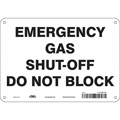 CONDOR 475W50 Safety Sign 7 in x 10 in Polyethylene