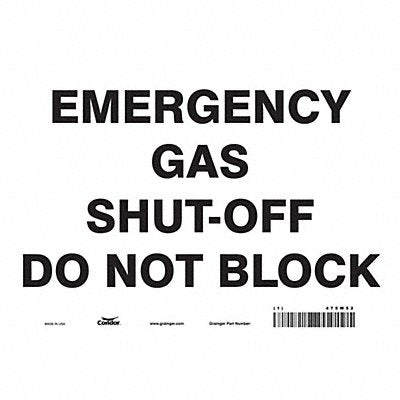 CONDOR 475W52 Safety Sign 7 in x 10 in Vinyl