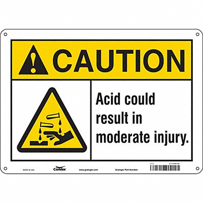 CONDOR 475W58 Safety Sign 10 in x 14 in Polyethylene