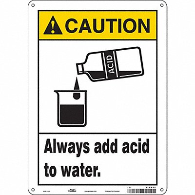 CONDOR 475W64 Safety Sign 14 in x 10 in Polyethylene