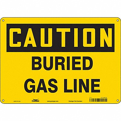 CONDOR 475W98 Safety Sign 10 inx14 in Aluminum