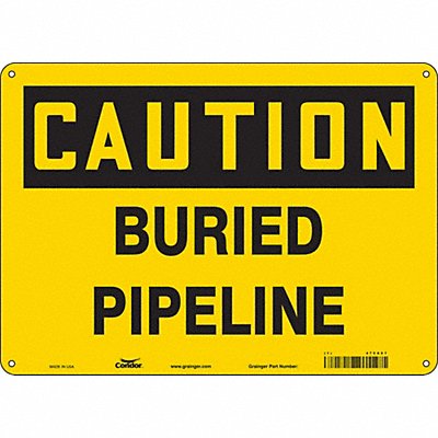 CONDOR 475X07 Safety Sign 10 inx14 in Polyethylene